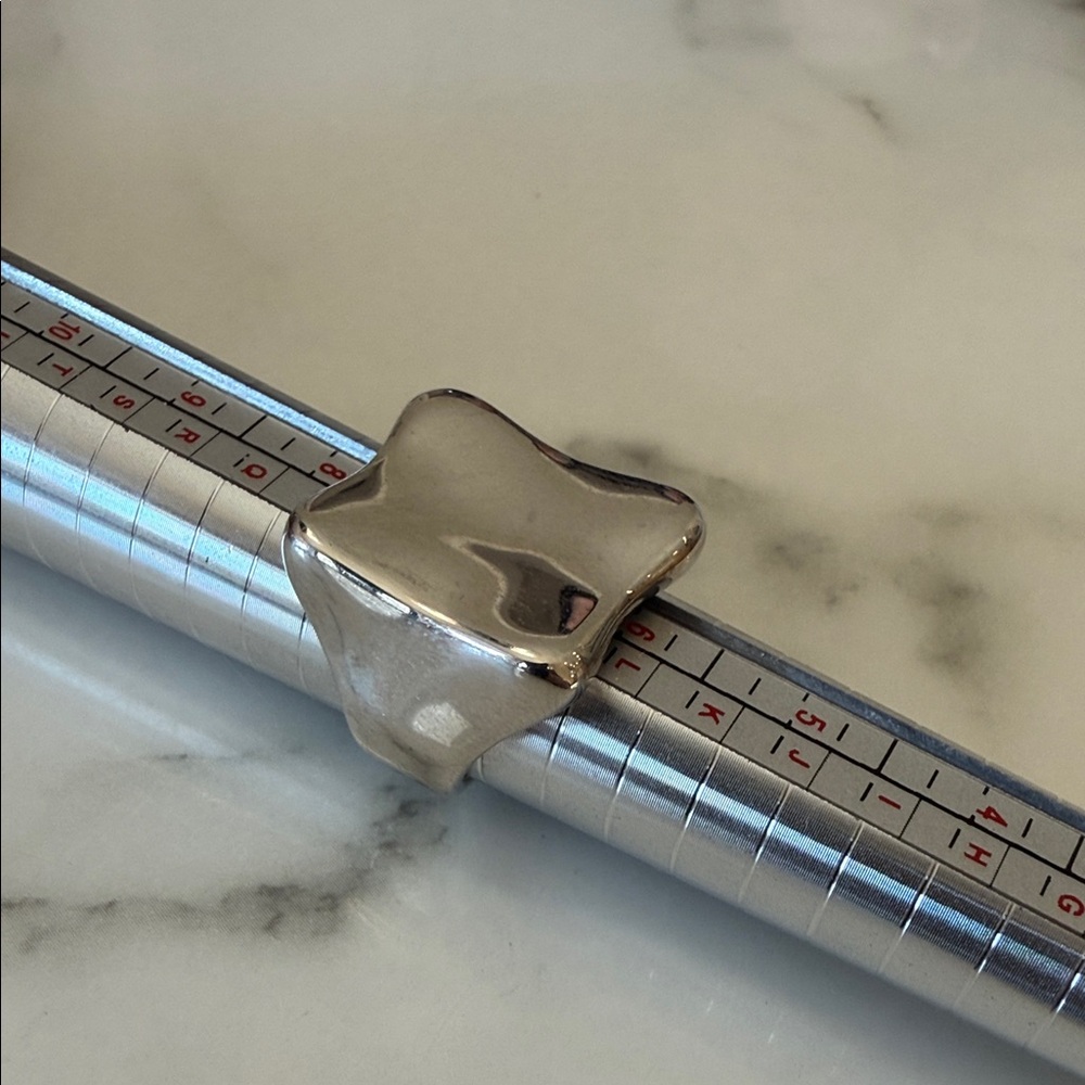 RLM studios Sterling silver modernist square ring, size 7